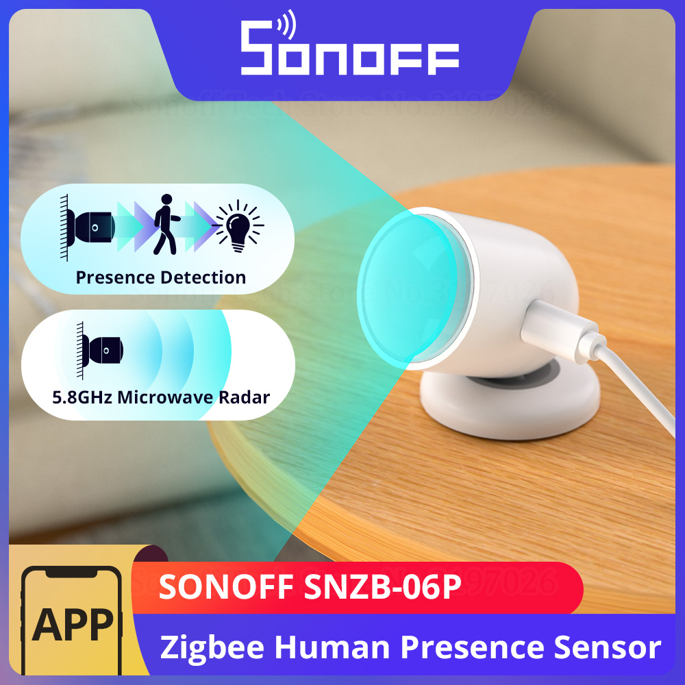 Sonoff Basic Switch - Sonoff SNZB-06P zigbee sensor de presença