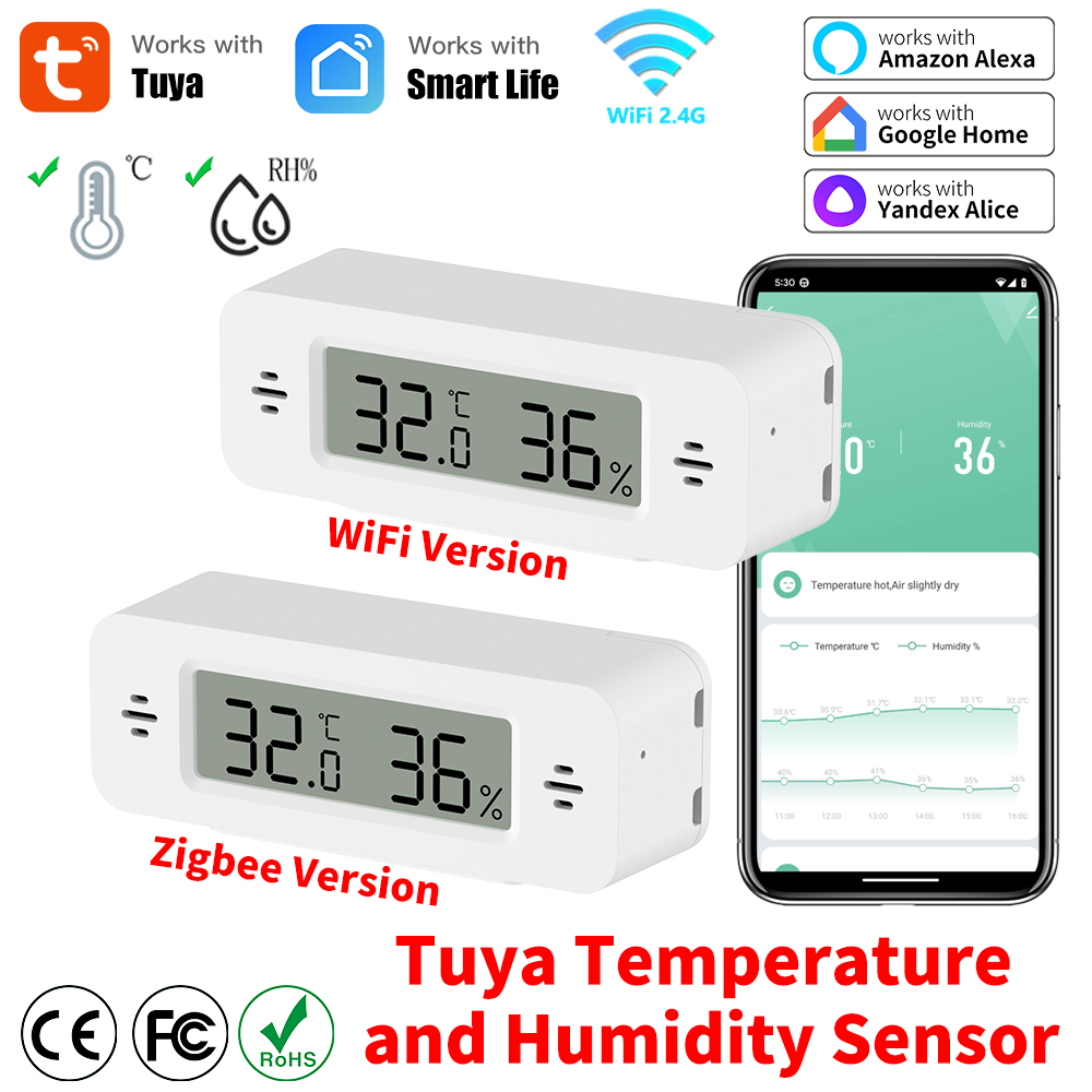 Home Automation Ideas - Tuya wifi/zigbee sensor de umidade temperatura