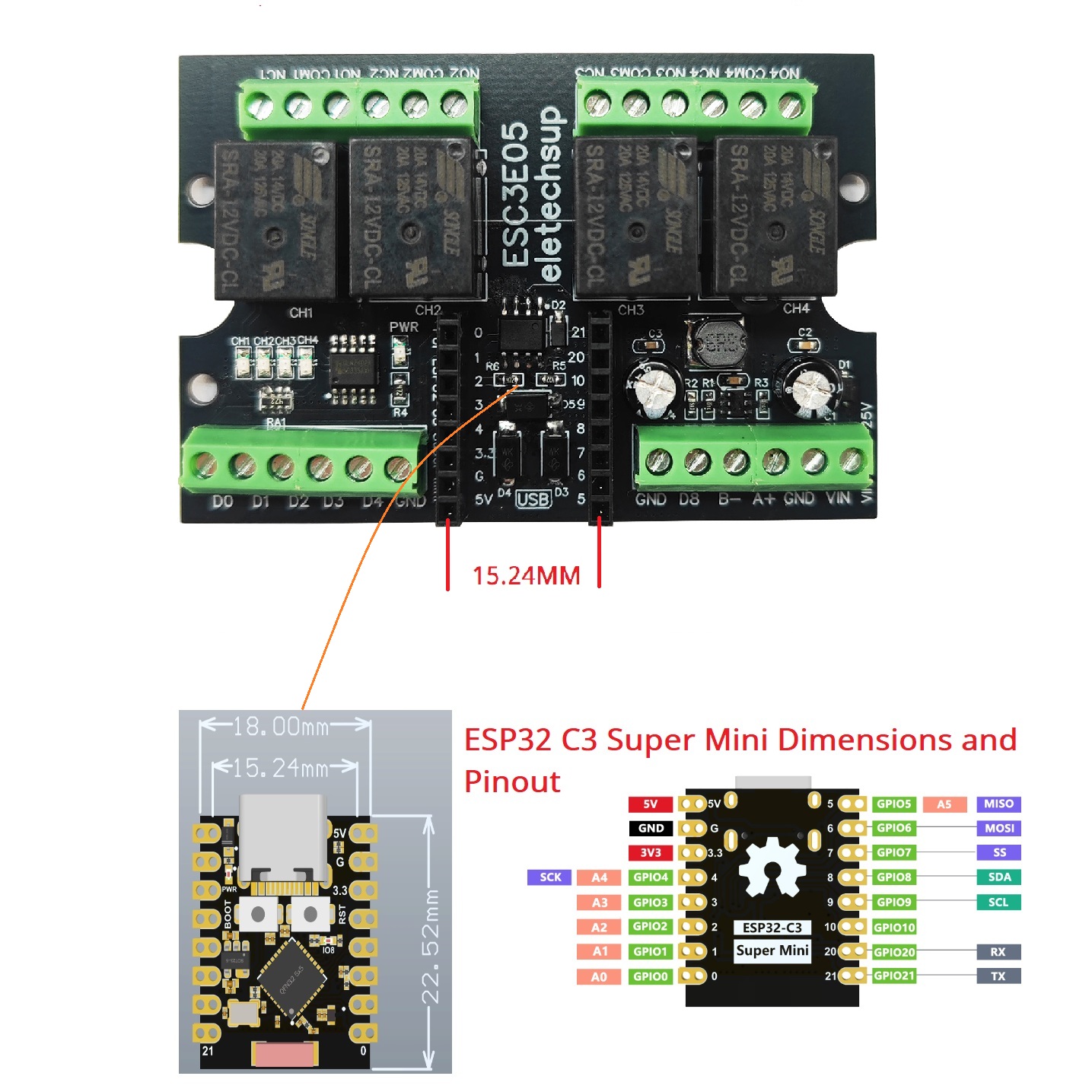 Placa de Relé Industrial ESC3B - Home Automation Industry avaliação e preço