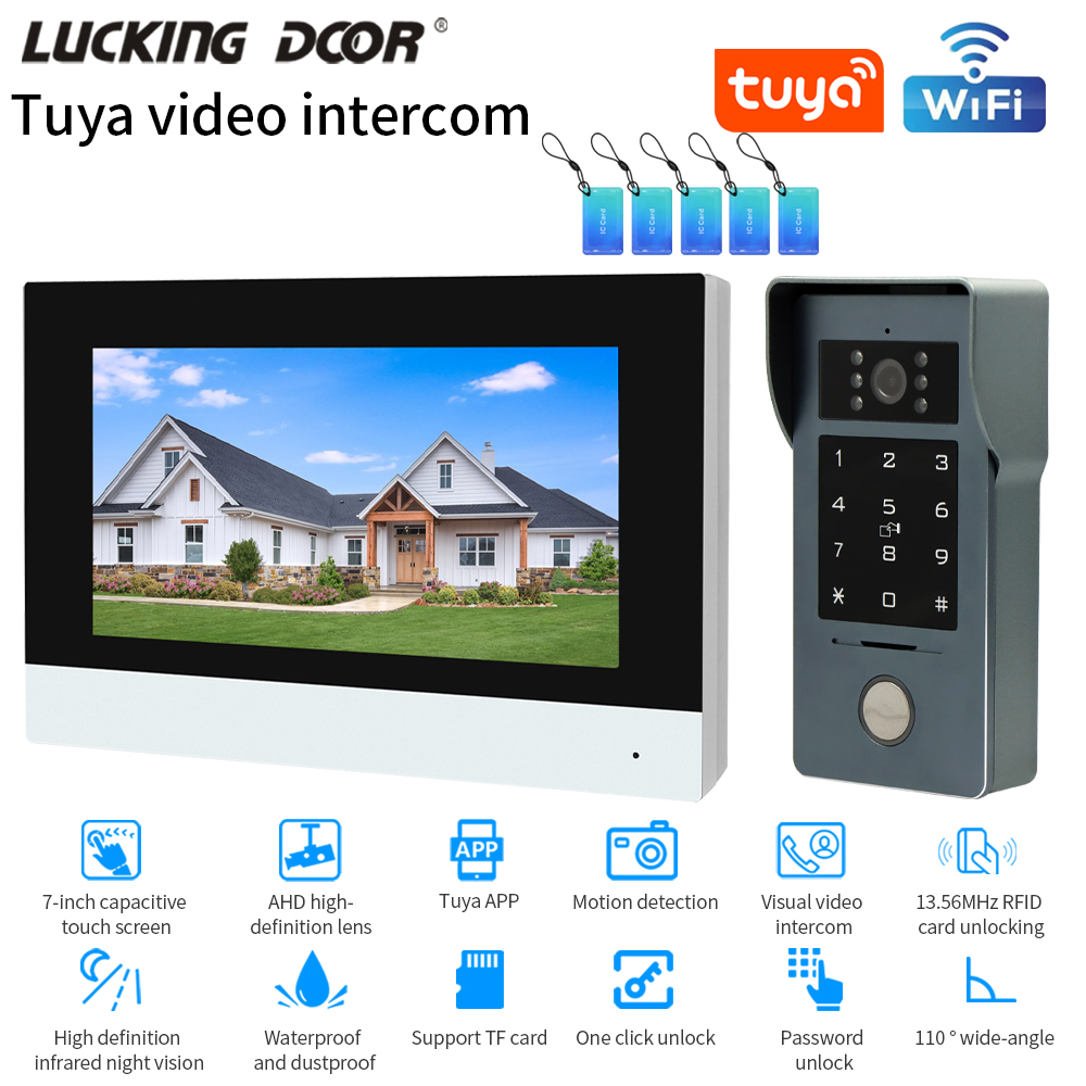 Tuya wifi 7/10 Polegada kits d - Smart Doorbell Wired avaliação e preço